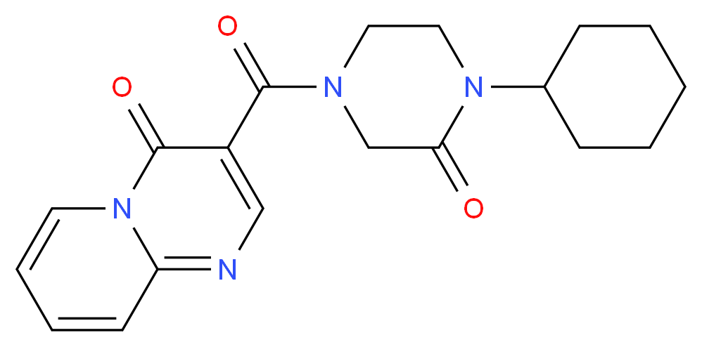 3-[(4-cyclohexyl-3-oxo-1-piperazinyl)carbonyl]-4H-pyrido[1,2-a]pyrimidin-4-one_Molecular_structure_CAS_)