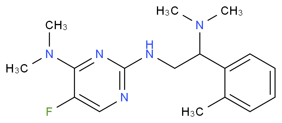 N~2~-[2-(dimethylamino)-2-(2-methylphenyl)ethyl]-5-fluoro-N~4~,N~4~-dimethylpyrimidine-2,4-diamine_Molecular_structure_CAS_)
