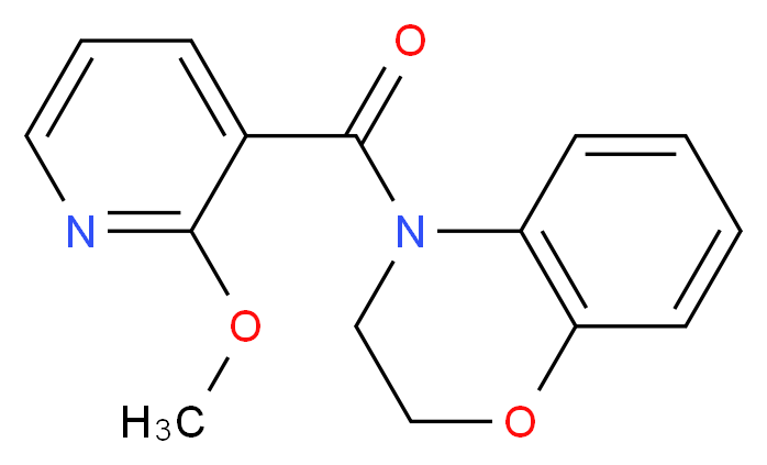4-[(2-methoxy-3-pyridinyl)carbonyl]-3,4-dihydro-2H-1,4-benzoxazine_Molecular_structure_CAS_)