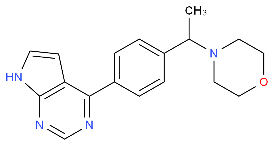 4-[4-(1-morpholin-4-ylethyl)phenyl]-7H-pyrrolo[2,3-d]pyrimidine_Molecular_structure_CAS_)