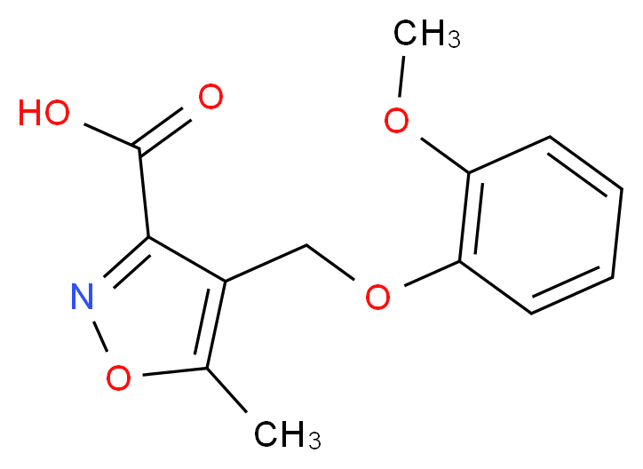 4-[(2-Methoxyphenoxy)methyl]-5-methylisoxazole-3-carboxylic acid_Molecular_structure_CAS_)