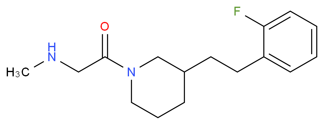 (2-{3-[2-(2-fluorophenyl)ethyl]-1-piperidinyl}-2-oxoethyl)methylamine_Molecular_structure_CAS_)