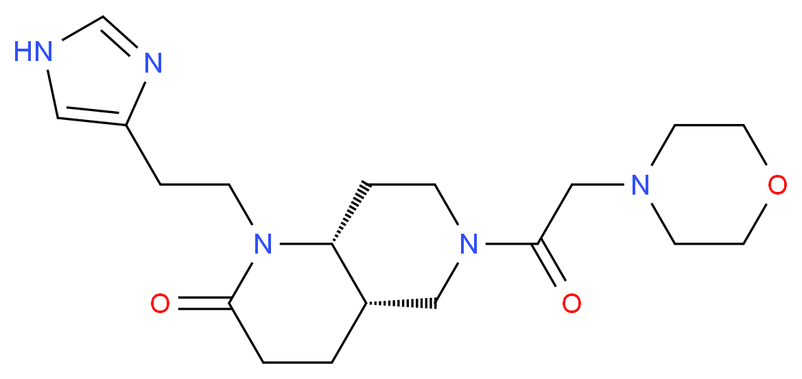 (4aS*,8aR*)-1-[2-(1H-imidazol-4-yl)ethyl]-6-(morpholin-4-ylacetyl)octahydro-1,6-naphthyridin-2(1H)-one_Molecular_structure_CAS_)