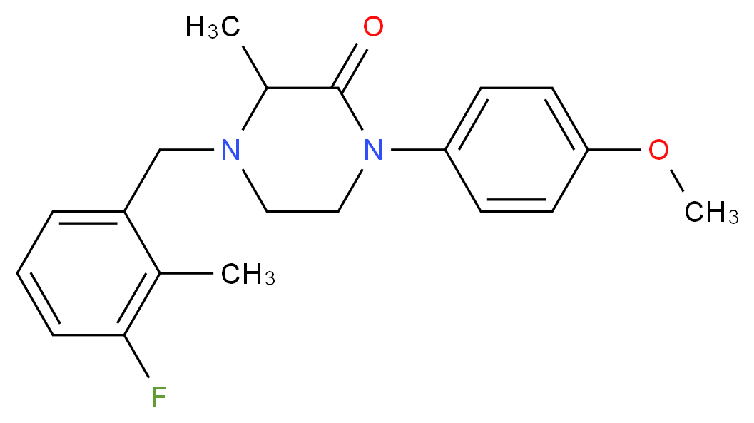 4-(3-fluoro-2-methylbenzyl)-1-(4-methoxyphenyl)-3-methyl-2-piperazinone_Molecular_structure_CAS_)