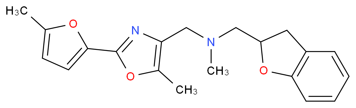 (2,3-dihydro-1-benzofuran-2-ylmethyl)methyl{[5-methyl-2-(5-methyl-2-furyl)-1,3-oxazol-4-yl]methyl}amine_Molecular_structure_CAS_)