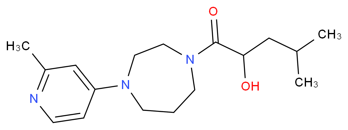 4-methyl-1-[4-(2-methyl-4-pyridinyl)-1,4-diazepan-1-yl]-1-oxo-2-pentanol_Molecular_structure_CAS_)