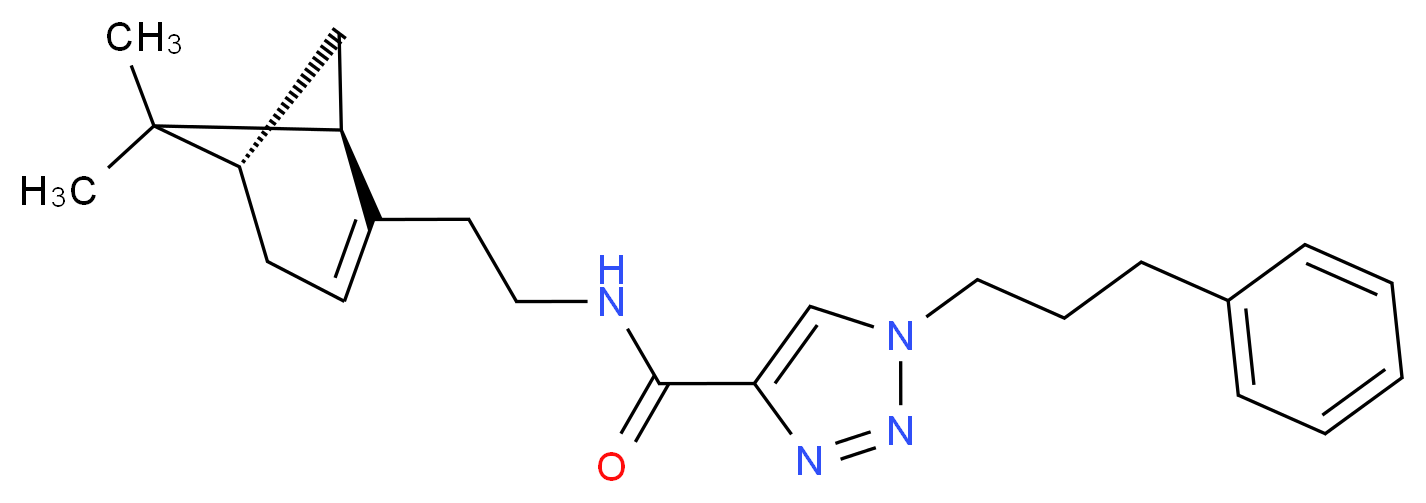 N-{2-[(1R,5S)-6,6-dimethylbicyclo[3.1.1]hept-2-en-2-yl]ethyl}-1-(3-phenylpropyl)-1H-1,2,3-triazole-4-carboxamide_Molecular_structure_CAS_)