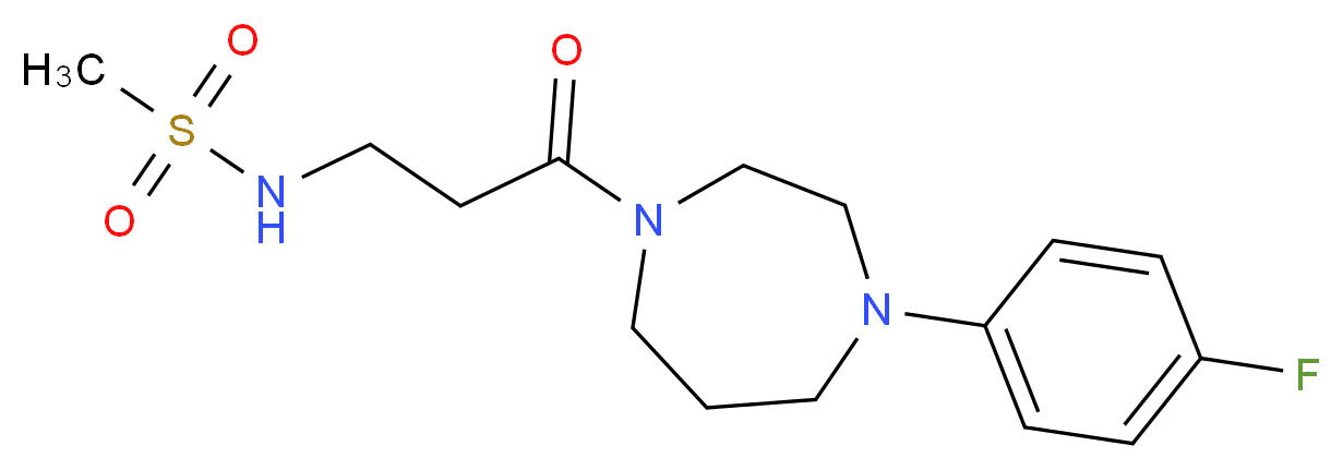N-{3-[4-(4-fluorophenyl)-1,4-diazepan-1-yl]-3-oxopropyl}methanesulfonamide (non-preferred name)_Molecular_structure_CAS_)