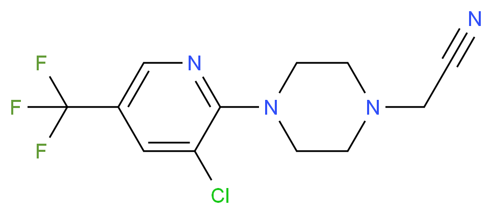 {4-[3-Chloro-5-(trifluoromethyl)pyridin-2-yl]piperazin-1-yl}acetonitrile 97%_Molecular_structure_CAS_)