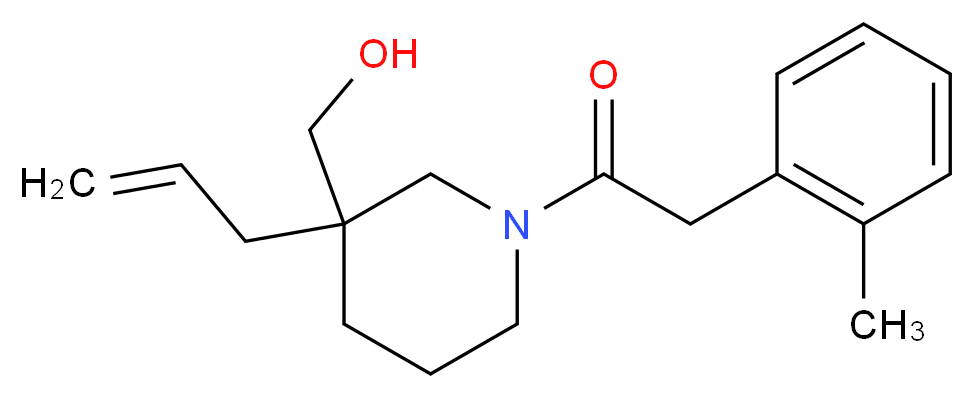{3-allyl-1-[(2-methylphenyl)acetyl]-3-piperidinyl}methanol_Molecular_structure_CAS_)