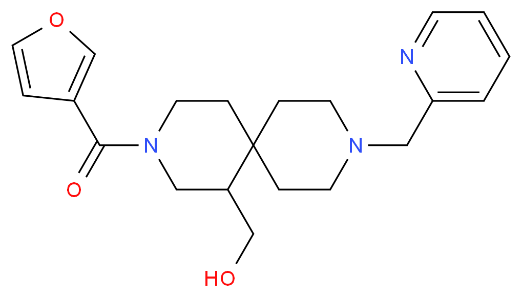 [3-(3-furoyl)-9-(pyridin-2-ylmethyl)-3,9-diazaspiro[5.5]undec-1-yl]methanol_Molecular_structure_CAS_)