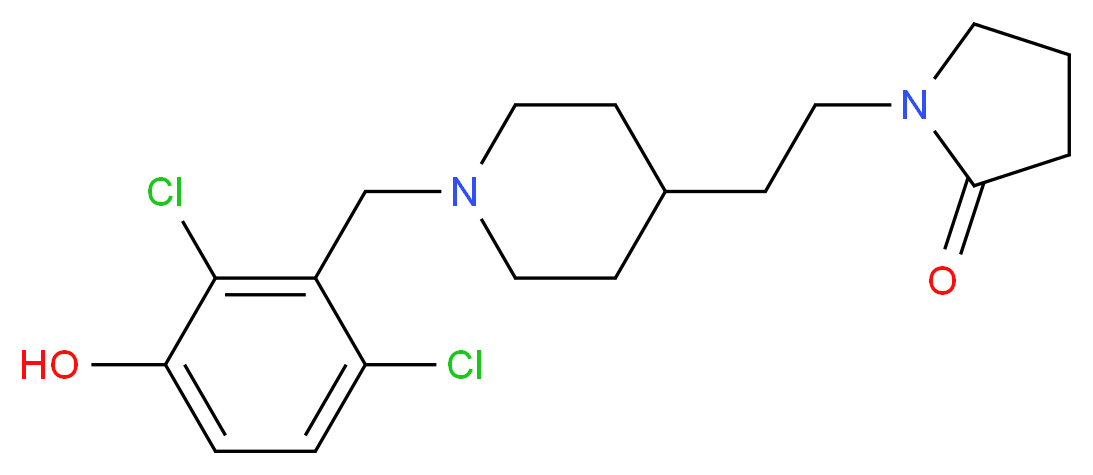 1-{2-[1-(2,6-dichloro-3-hydroxybenzyl)-4-piperidinyl]ethyl}-2-pyrrolidinone_Molecular_structure_CAS_)