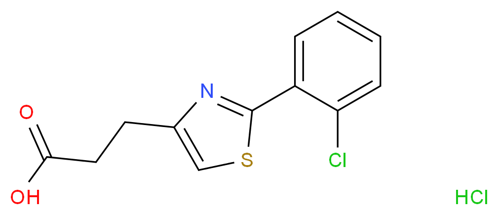 3-[2-(2-Chlorophenyl)-1,3-thiazol-4-yl]-propanoic acid hydrochloride_Molecular_structure_CAS_)