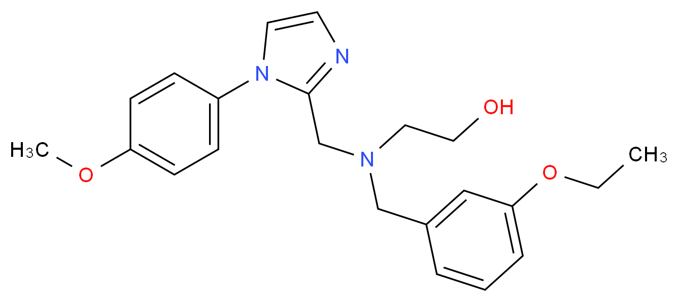 2-((3-ethoxybenzyl){[1-(4-methoxyphenyl)-1H-imidazol-2-yl]methyl}amino)ethanol_Molecular_structure_CAS_)