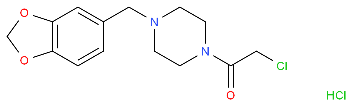 1-(1,3-benzodioxol-5-ylmethyl)-4-(chloroacetyl)piperazine hydrochloride_Molecular_structure_CAS_38740-33-9)