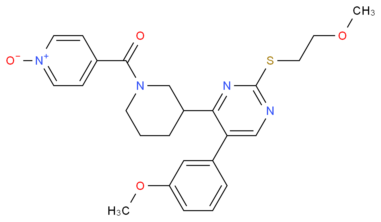 2-[(2-methoxyethyl)thio]-5-(3-methoxyphenyl)-4-[1-(1-oxidoisonicotinoyl)-3-piperidinyl]pyrimidine_Molecular_structure_CAS_)