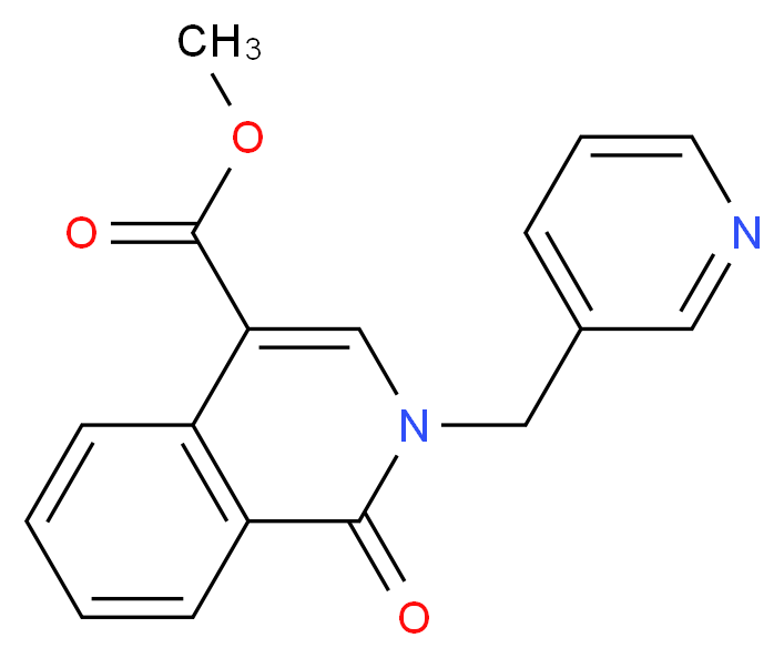 Methyl 1-oxo-2-(3-pyridinylmethyl)-1,2-dihydro-4-isoquinolinecarboxylate_Molecular_structure_CAS_)
