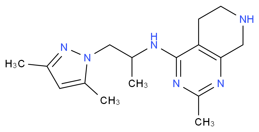 N-[2-(3,5-dimethyl-1H-pyrazol-1-yl)-1-methylethyl]-2-methyl-5,6,7,8-tetrahydropyrido[3,4-d]pyrimidin-4-amine_Molecular_structure_CAS_)