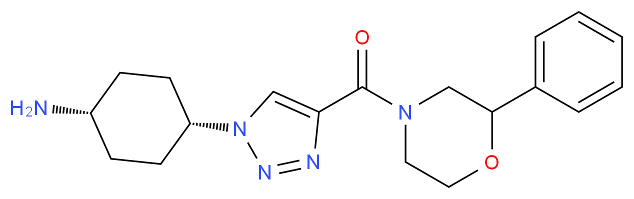 (cis-4-{4-[(2-phenylmorpholin-4-yl)carbonyl]-1H-1,2,3-triazol-1-yl}cyclohexyl)amine_Molecular_structure_CAS_)