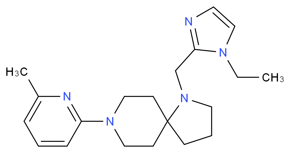 1-[(1-ethyl-1H-imidazol-2-yl)methyl]-8-(6-methyl-2-pyridinyl)-1,8-diazaspiro[4.5]decane_Molecular_structure_CAS_)