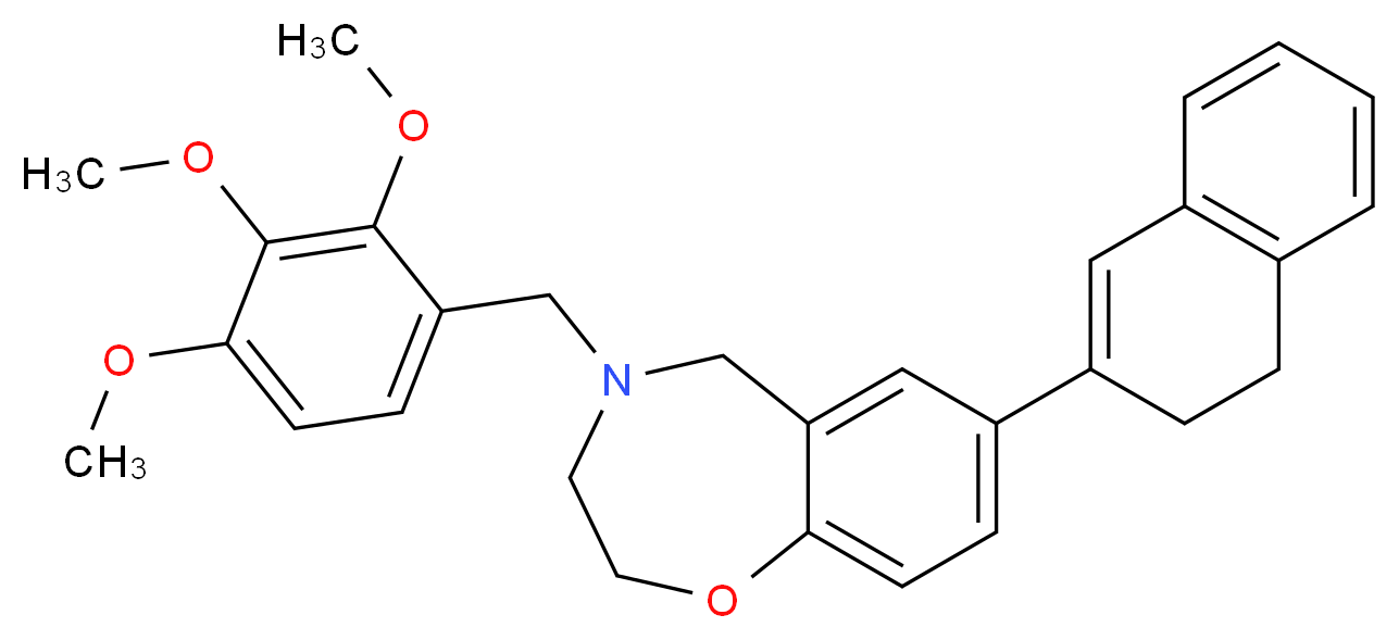 7-(3,4-dihydro-2-naphthalenyl)-4-(2,3,4-trimethoxybenzyl)-2,3,4,5-tetrahydro-1,4-benzoxazepine_Molecular_structure_CAS_)