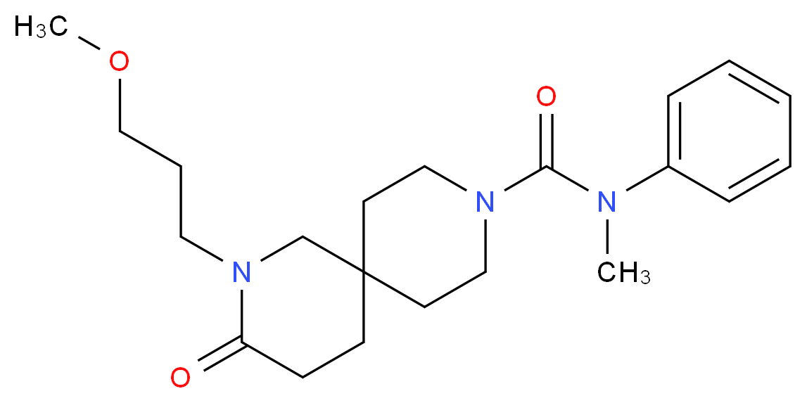 2-(3-methoxypropyl)-N-methyl-3-oxo-N-phenyl-2,9-diazaspiro[5.5]undecane-9-carboxamide_Molecular_structure_CAS_)
