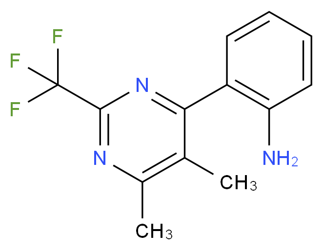 2-[5,6-dimethyl-2-(trifluoromethyl)pyrimidin-4-yl]aniline_Molecular_structure_CAS_)