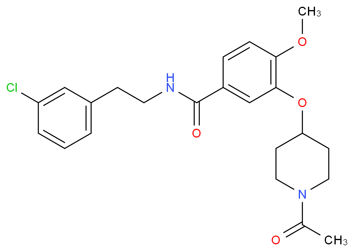 3-[(1-acetyl-4-piperidinyl)oxy]-N-[2-(3-chlorophenyl)ethyl]-4-methoxybenzamide_Molecular_structure_CAS_)