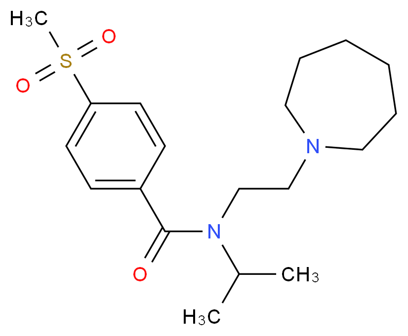 N-(2-azepan-1-ylethyl)-N-isopropyl-4-(methylsulfonyl)benzamide_Molecular_structure_CAS_)