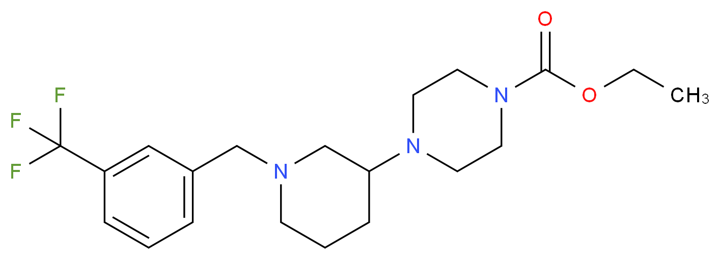 ethyl 4-{1-[3-(trifluoromethyl)benzyl]-3-piperidinyl}-1-piperazinecarboxylate_Molecular_structure_CAS_)