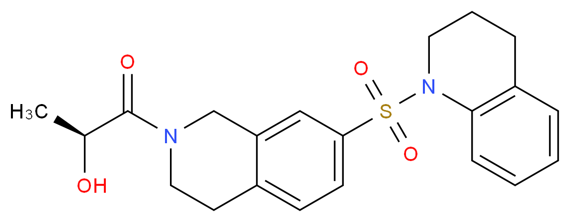 (2S)-1-[7-(3,4-dihydroquinolin-1(2H)-ylsulfonyl)-3,4-dihydroisoquinolin-2(1H)-yl]-1-oxopropan-2-ol_Molecular_structure_CAS_)