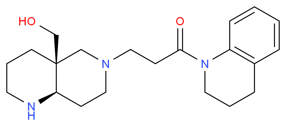 [(4aS*,8aR*)-6-[3-(3,4-dihydro-1(2H)-quinolinyl)-3-oxopropyl]octahydro-1,6-naphthyridin-4a(2H)-yl]methanol_Molecular_structure_CAS_)