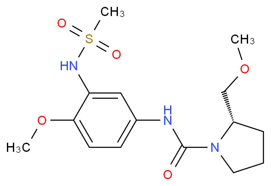 (2S)-2-(methoxymethyl)-N-{4-methoxy-3-[(methylsulfonyl)amino]phenyl}pyrrolidine-1-carboxamide_Molecular_structure_CAS_)