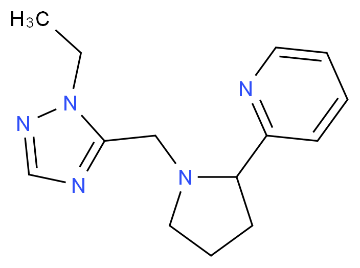 2-{1-[(1-ethyl-1H-1,2,4-triazol-5-yl)methyl]pyrrolidin-2-yl}pyridine_Molecular_structure_CAS_)