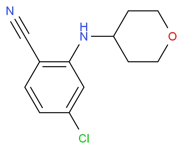 4-chloro-2-(oxan-4-ylamino)benzonitrile_Molecular_structure_CAS_)