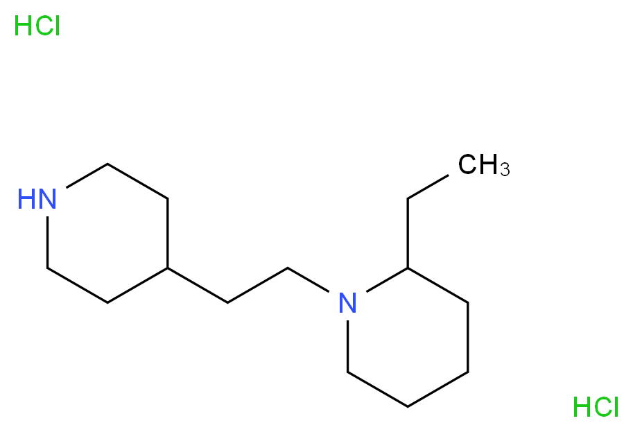 2-Ethyl-1-[2-(4-piperidinyl)ethyl]piperidine dihydrochloride_Molecular_structure_CAS_)