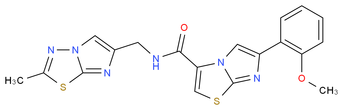 6-(2-methoxyphenyl)-N-[(2-methylimidazo[2,1-b][1,3,4]thiadiazol-6-yl)methyl]imidazo[2,1-b][1,3]thiazole-3-carboxamide_Molecular_structure_CAS_)