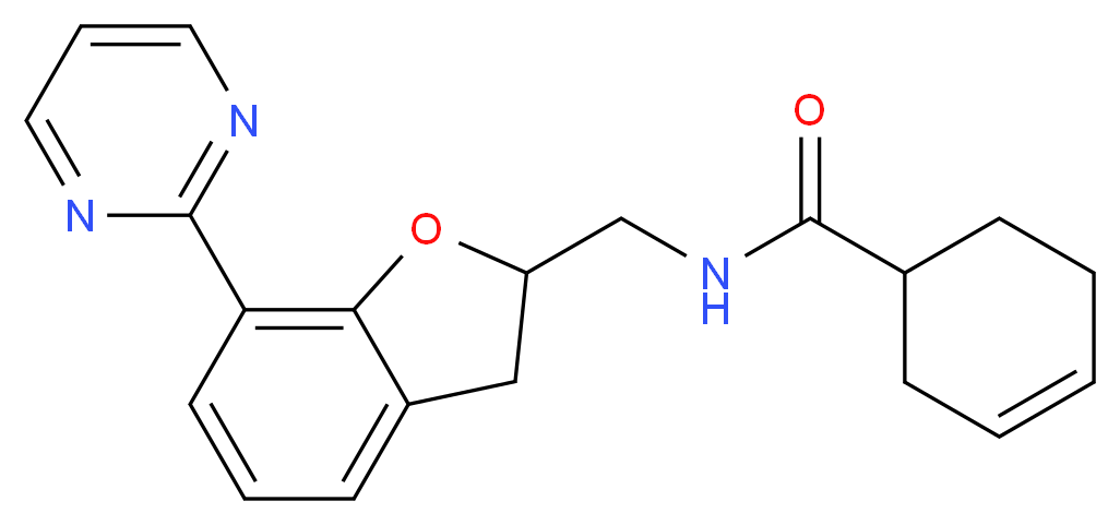 N-{[7-(2-pyrimidinyl)-2,3-dihydro-1-benzofuran-2-yl]methyl}-3-cyclohexene-1-carboxamide_Molecular_structure_CAS_)
