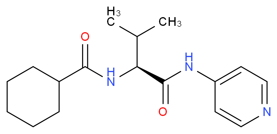 N-[(1S)-2-methyl-1-(pyridin-4-ylcarbamoyl)propyl]cyclohexanecarboxamide_Molecular_structure_CAS_)