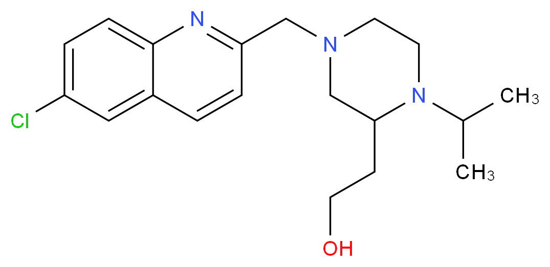 2-{4-[(6-chloro-2-quinolinyl)methyl]-1-isopropyl-2-piperazinyl}ethanol_Molecular_structure_CAS_)