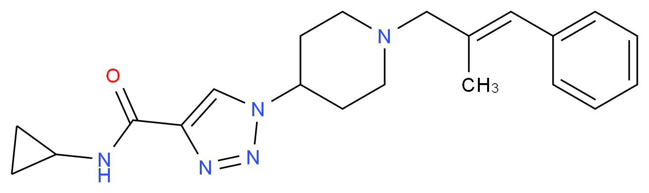 N-cyclopropyl-1-{1-[(2E)-2-methyl-3-phenyl-2-propen-1-yl]-4-piperidinyl}-1H-1,2,3-triazole-4-carboxamide_Molecular_structure_CAS_)