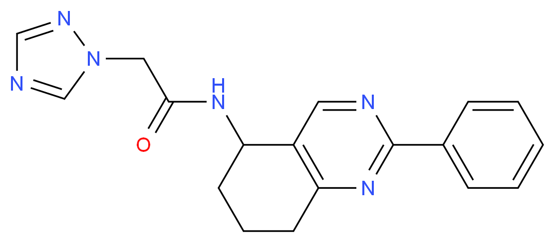 N-(2-phenyl-5,6,7,8-tetrahydro-5-quinazolinyl)-2-(1H-1,2,4-triazol-1-yl)acetamide_Molecular_structure_CAS_)