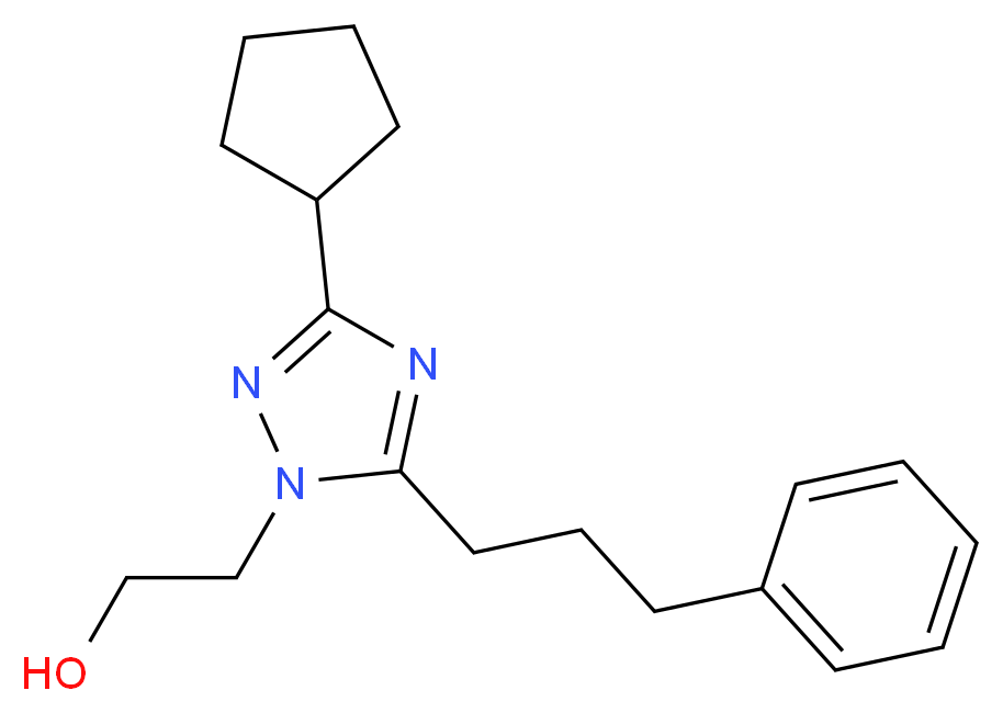 2-[3-cyclopentyl-5-(3-phenylpropyl)-1H-1,2,4-triazol-1-yl]ethanol_Molecular_structure_CAS_)