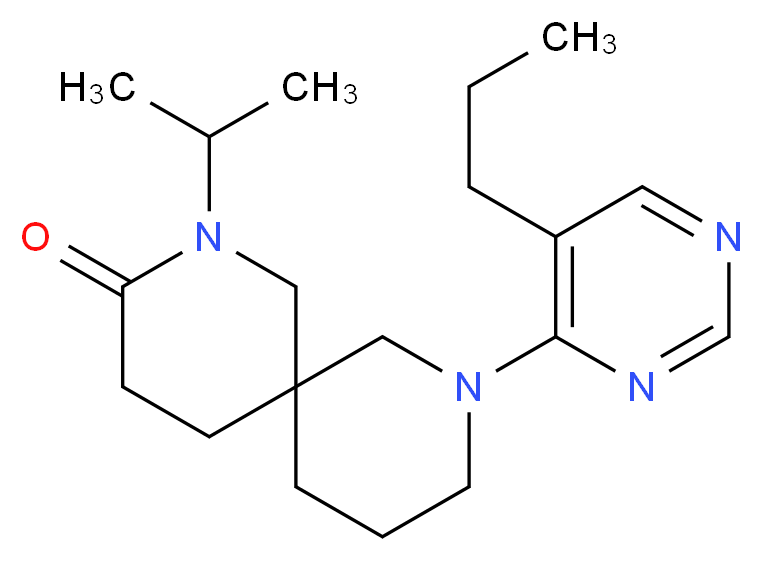 2-isopropyl-8-(5-propyl-4-pyrimidinyl)-2,8-diazaspiro[5.5]undecan-3-one_Molecular_structure_CAS_)