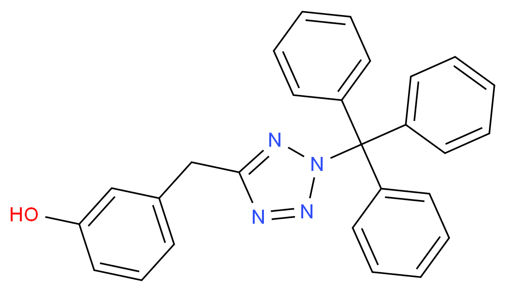 3-(2-TRITYL-2H-TETRAZOL-5-YLMETHYL)-PHENOL_Molecular_structure_CAS_885278-40-0)