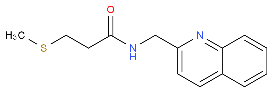 3-(methylthio)-N-(quinolin-2-ylmethyl)propanamide_Molecular_structure_CAS_)