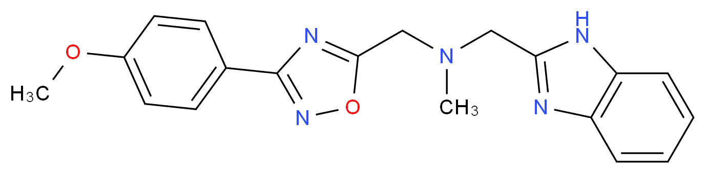 (1H-benzimidazol-2-ylmethyl){[3-(4-methoxyphenyl)-1,2,4-oxadiazol-5-yl]methyl}methylamine_Molecular_structure_CAS_)
