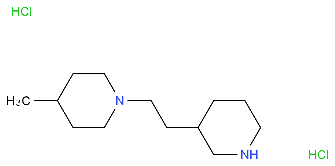 4-Methyl-1-[2-(3-piperidinyl)ethyl]piperidine dihydrochloride_Molecular_structure_CAS_)