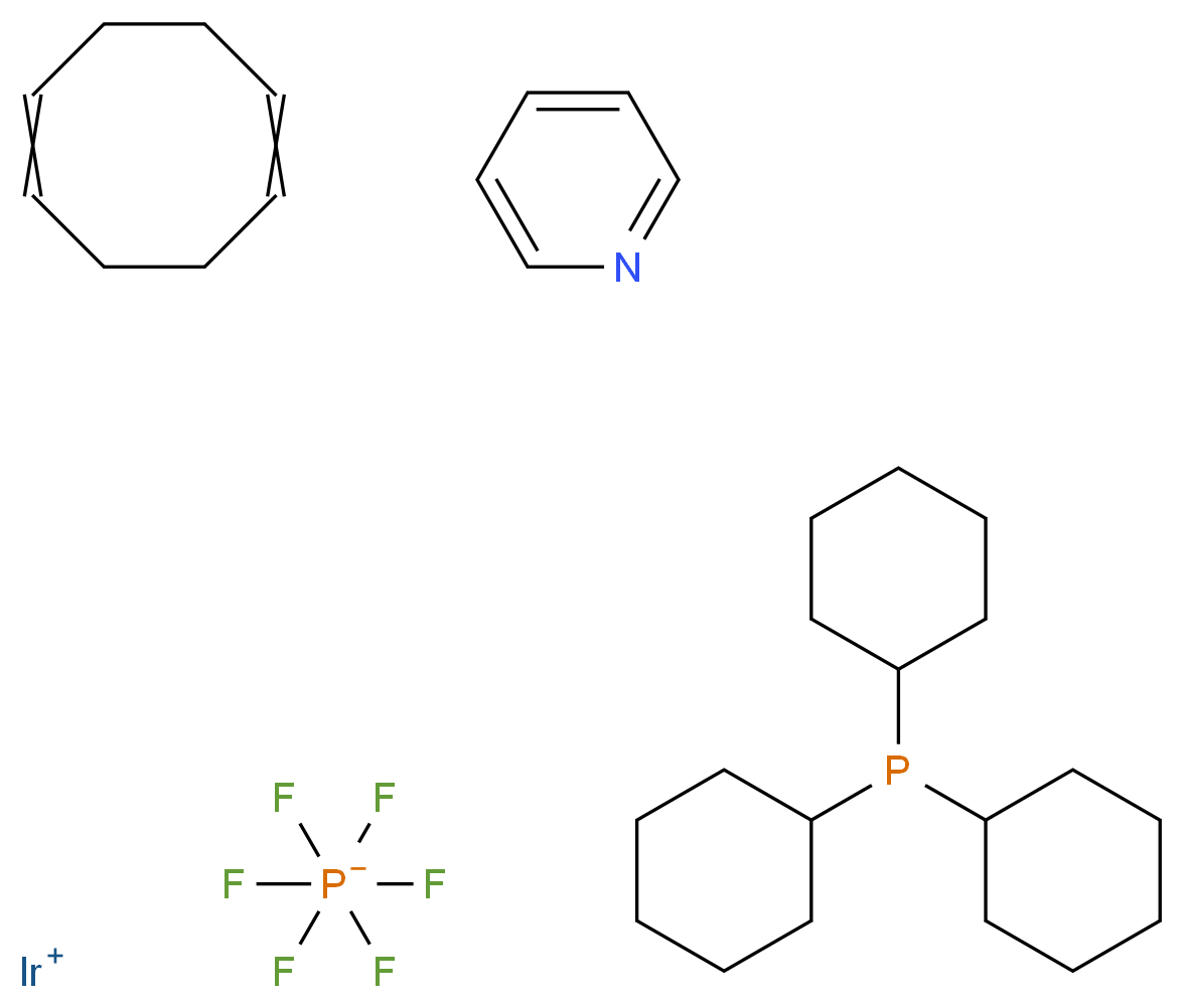 (1,5-Cyclooctadiene)(pyridine)(tricyclohexylphosphine)-iridium(I) hexafluorophosphate_Molecular_structure_CAS_64536-78-3)