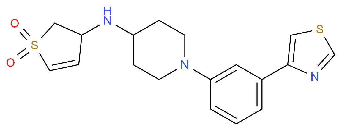 N-(1,1-dioxido-2,3-dihydro-3-thienyl)-1-[3-(1,3-thiazol-4-yl)phenyl]-4-piperidinamine_Molecular_structure_CAS_)